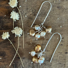 Copper Pearl Teardrops ~ Rich Cream